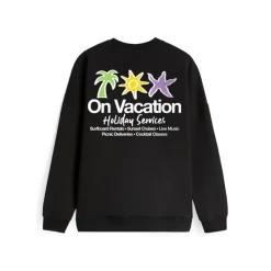 On Vacation Holiday Service Sweatshirt Black