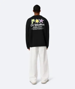 On Vacation Holiday Service Sweatshirt Black