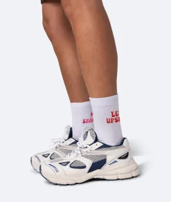 On Vacation Less Upsetti Tennis Socks White