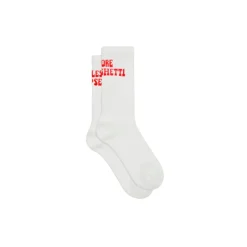 On Vacation Less Upsetti Tennis Socks White