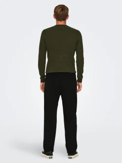 Onssinus Loose Dorduroy Pants Black