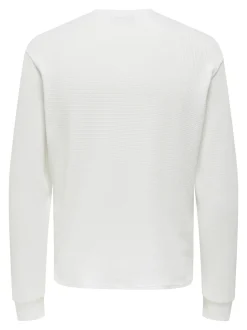 Onstobie Reg LS Henley Tee White