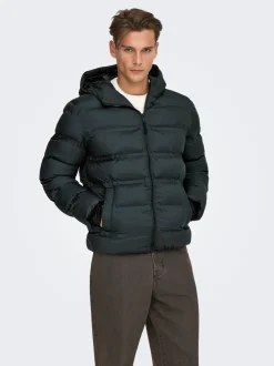 Onsunion Hood Puffer Jacket Black