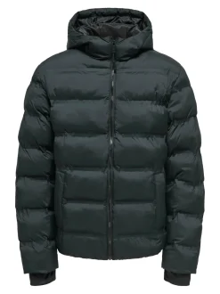 Onsunion Hood Puffer Jacket Black