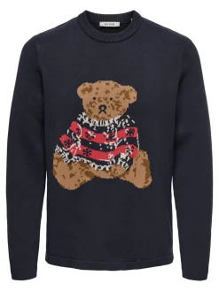 Onsxmas Tedde Crew Neck Knit Dark Navy