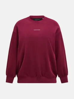 Peak Performance Cotton Terry Crew Women Vertical Zenith