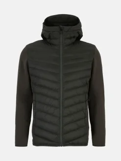 Peak Performance Frost Down Hybrid Hood Jacket Men Olive Extreme
