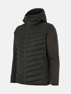 Peak Performance Frost Down Hybrid Hood Jacket Men Olive Extreme
