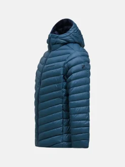 Peak Performance Frost Down Hood Jacket Men Mountain Lake