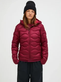Peak Performance Helium Down Hood Jacket Women Vertical Zenith/Tech Burgundy