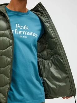 Peak Performance Helium Down Hood Jacket Men Pine Needle