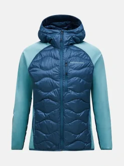 Peak Performance Helium Hybrid Down Hood Jacket Men Mountain lake/Deluded Vision