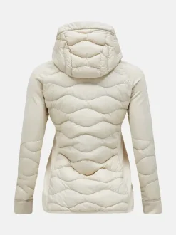 Peak Performance Helium Hybrid Down Hood Jacket Women Sandfog