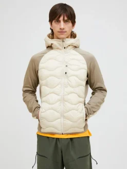 Peak Performance Helium Hybrid Down Hood Jacket Men Sandfog