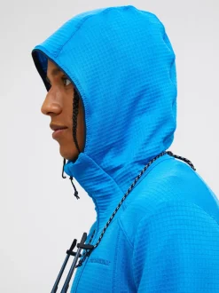 Peak Performance Trail Polartec Zip Hood Men Brilliant Blue