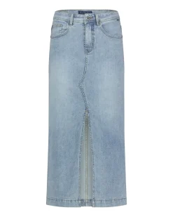 Red Button Alina Skirt Frontslit Bleach