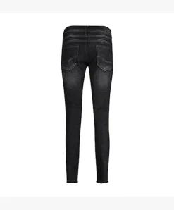 Red Button Sissy Black Denim & Embroidery