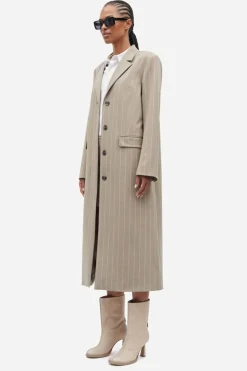 Samsøe Samsøe Safallon Coat Greige Stripe