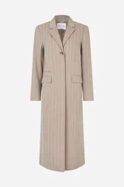 Samsøe Samsøe Safallon Coat Greige Stripe
