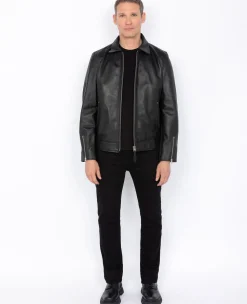 Schott Leather Jacket Black