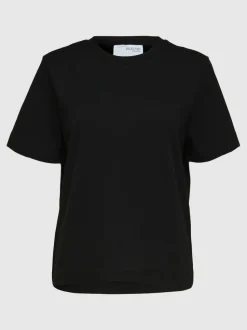 Selected Femme Essential Boxy Tee Black