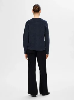 Selected Femme Lulu Short Cardigan Dark Sapphire