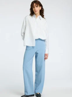 Selected Femme Mairin Striped Shirt Bright White