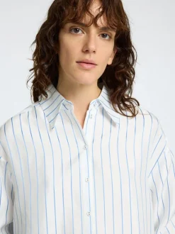 Selected Femme Mairin Striped Shirt Bright White