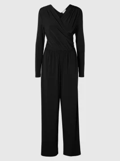 Selected Femme Rana LS Wrap Jumpsuit Black