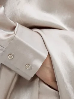 Selected Femme Selene Satin Shirt Dove