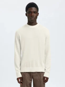 Selected Femme Slmtorino Ls Knit Crew Neck Egret