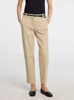 Selected Femme Vera-Rita Cropped Pants Island Fossil