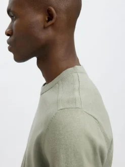 Selected Homme Berg Knit Tee Iceberg Green