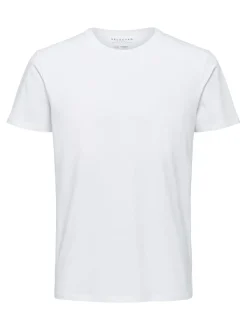 Selected Homme New Pima O-Neck Bright White