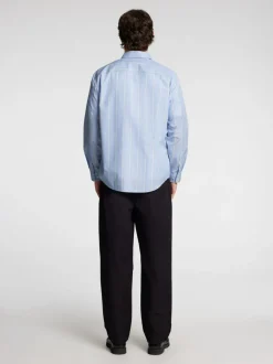 Selected Homme Relaxed Ben Stripe Shirt Light Blue
