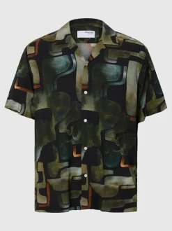 Selected Homme Relax-Vero Shirt Black AOP