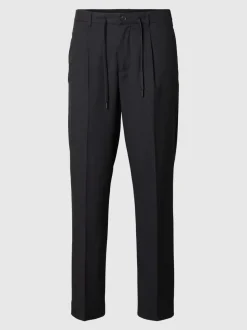 Selected Homme Tapered Leroy Pleat Pants Black