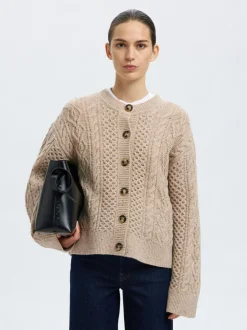 Slfnelly O-Neck Cardigan Birch