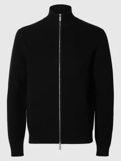 Slhdane Structure Knit Full Zip Black