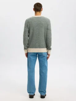 Slhrai Crew Neck Knit Deep Forest