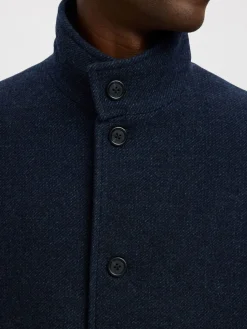 Slhrainar Wool Blend Jacket Sky Captain