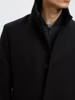 Slhrainar Wool Blend Jacket Black