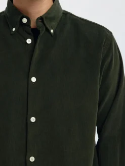 Slhregdanni Corduroy Shirt Deep Forest