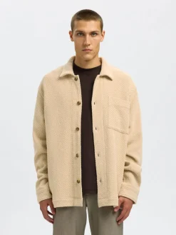 Slhregfred Structured Overshirt Egret