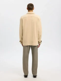 Slhregfred Structured Overshirt Egret