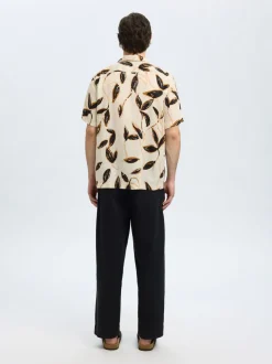 Slhregnoa Mix Resort Shirt Egret