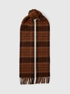Slhtope Wool Check Scarf Soft Silt