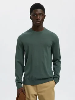 Slhtray Premium Merino Crew Neck Deep Forest