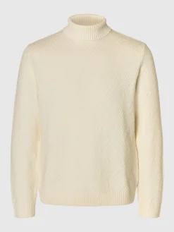 Slhtrevor Structure Rollneck Knit Egret
