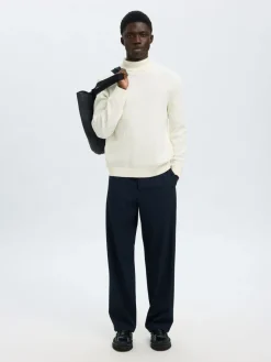 Slhtrevor Structure Rollneck Knit Egret